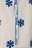 Ewa i Walla Tunika 33364 KRICH in creme mit Flowerprint & Streifen (blue flower) - reine Baumwolle