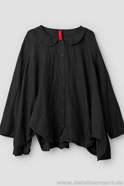 Ewa i Walla Bluse LAILA 44154 in schwarz (black) - Leinen mit Viskose