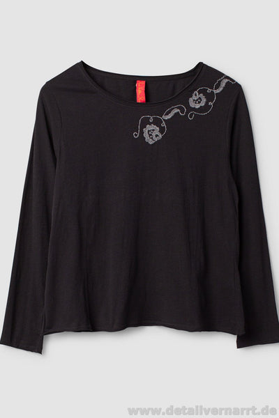 Ewa i Walla Shirt 44943 TYRA in vintage schwarz (black) - Jersey aus reiner Baumwolle