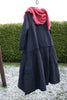 Ewa i Walla WINTER SPECIALS Kleid 55886 ALEXANDRA in schwarz mit Stickereien - reine Knitterbaumwolle5