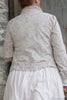 Les Ours Jacke ALOE in sand mit zartem Flowerprint in altrosa (liberty beige pink) - reine Popeline aus Baumwolle
