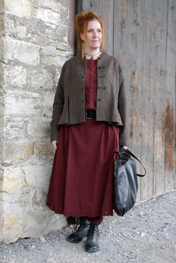 *Ewa i Walla Bluse 44107 LOIS in burgunder rot (burgundy) - reine Knitterbaumwolle