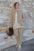 Ewa i Walla Jacke CELEST 66771 in beige (sand) - Twill aus Leinen & Baumwolle