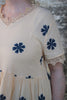 Ewa i Walla Kleid 55846 SOLBRITT in creme mit Flowerprint (blue flower) - Baumwolle aus groben Gewebe4
