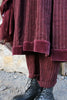 Ewa i Walla Kleid 55876 VANDA in burgunder rot mit Streifen (burgundy) - softes Leinen