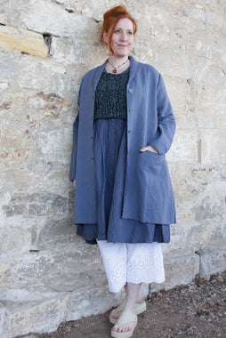 *Ewa i Walla Kleid ELENE 55901 in blau (blue) - reine Knitterbaumwolle