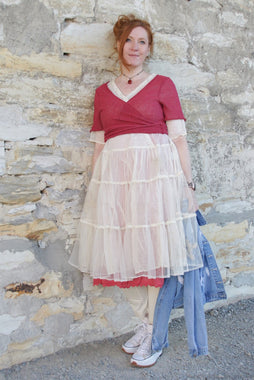 *Ewa i Walla Kleid UNDRA 55909 in rot (cerise) - reine Viskose