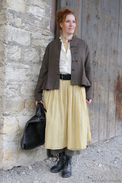 Ewa i Walla Rock SMILLA 22257 in maisgelb (ecru) - doppellagige, reine Baumwolle