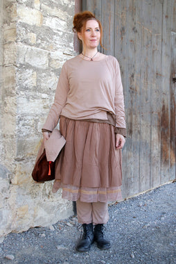 *Ewa i Walla Shirt 44987 GISELA in zartem altrose (taupe) -  softer Jersey aus reiner Baumwolle