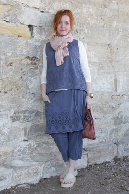 *Ewa i Walla Top AINO 33389 in blau (blue) - reine Baumwolle