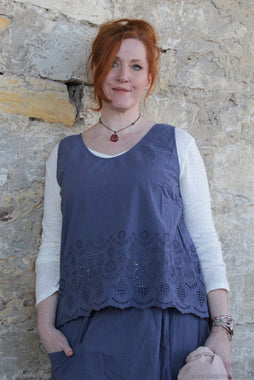 *Ewa i Walla Top AINO 33389 in blau (blue) - reine Baumwolle