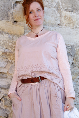 *Ewa i Walla Top AINO 33389 in rosé (pale mauve) - reine Baumwolle