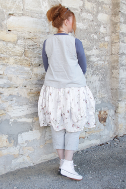 *Ewa i Walla Top ELIZA 33395 in hellblau zart kariert (original) - Baumwolle mit Leinen