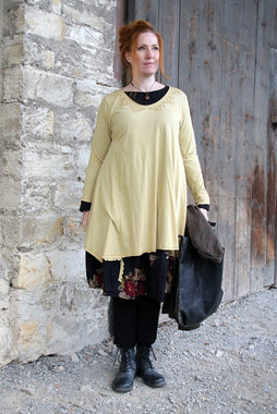 *Ewa i Walla Tunika 44986 DANIA im hellen lemon - softer Jersey aus reiner Baumwolle