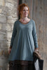 Ewa i Walla Tunika 44986 DANIA in blaugrau (storm blue) - softer Jersey aus reiner Baumwolle