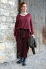 Ewa i Walla Tunika 44986 DANIA in burgunder rot (burgundy) - softer Jersey aus reiner Baumwolle