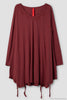 Ewa i Walla Tunika 44986 DANIA in burgunder rot (burgundy) - softer Jersey aus reiner Baumwolle