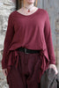 Ewa i Walla Tunika 44986 DANIA in burgunder rot (burgundy) - softer Jersey aus reiner Baumwolle