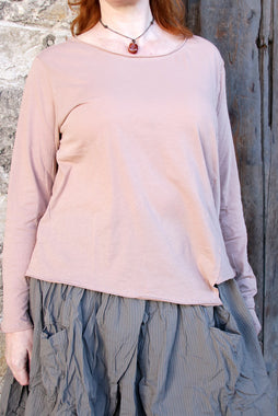 *Ewa i Walla Shirt 44987 GISELA in zartem altrose (taupe) -  softer Jersey aus reiner Baumwolle