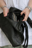 Fra.Sa Tasche/Beutel TOKYO in vintage black (charcoal) - supersoftes, recyceltes Leder