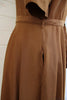hannes roether Maxi-Kleid 210840 KONFEKT in camel - Cupro & Baumwolle4