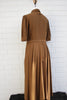 hannes roether Maxi-Kleid 210840 KONFEKT in camel - Cupro & Baumwolle6