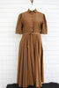 hannes roether Maxi-Kleid 210840 KONFEKT in camel - Cupro & Baumwolle
