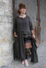 Les Ours Kleid CHAMPETRE in noir mit Rüschen zum Abknöpfen - supersoftes Leinen2