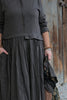 Les Ours Kleid CHAMPETRE in noir mit Rüschen zum Abknöpfen - supersoftes Leinen5
