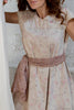 Les Ours langes Kleid LITCHI in beige mit Flowerprint in altrosa (liberty old pink) - softe Popeline aus Baumwolle3