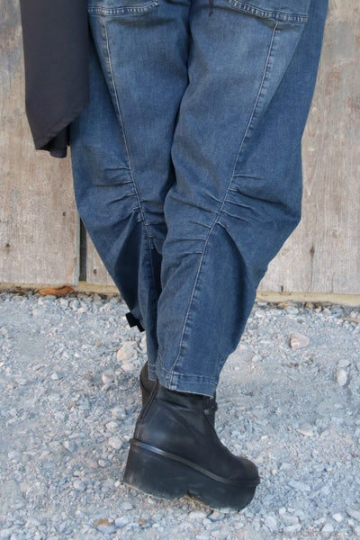 Pluslavie / Plü Jeanshose mit cooler Raffung hinten - Baumwolle, Elasthan & Polyethylen2