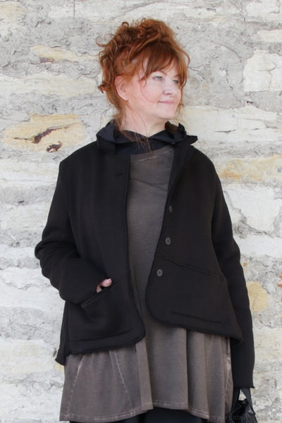 Pluslavie / Plü Sweatjacke in schwarz (black) - Baumwolle & hochwertiges Polyester