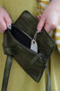 FRA.SA Crossbody Bag in vintage grün - supersoftes Leder *Made in Italy*